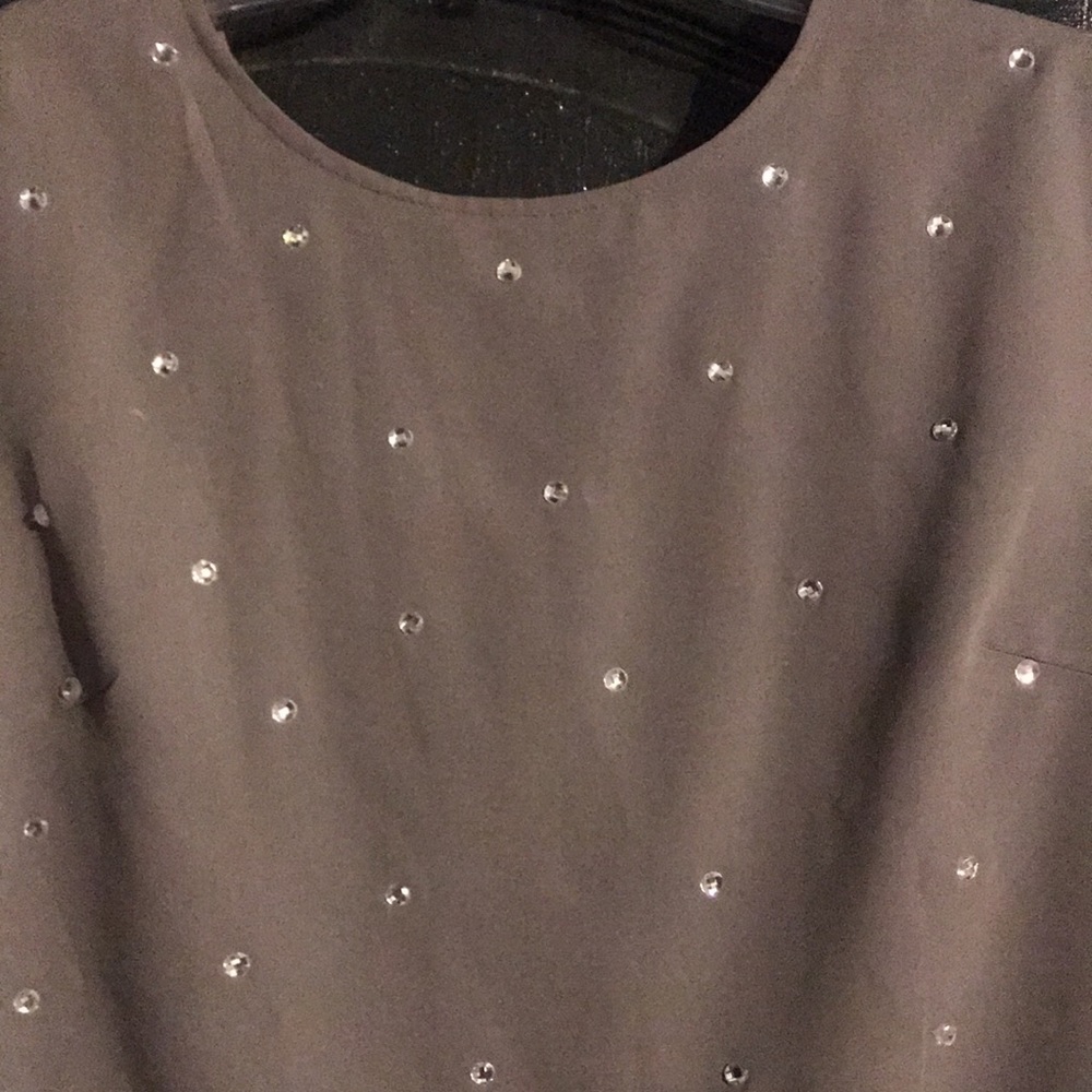 Grey Rhinestone Top - Picture 2 of 5